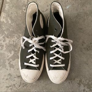 Platform Hi-Top Converse Army Green